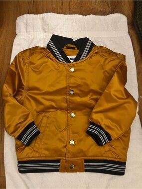 Old Navy Kids Satin Bomber Jacket - Mustard
